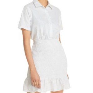 NWT AQUA STRIPED SMOCKED SHIRTDRESS